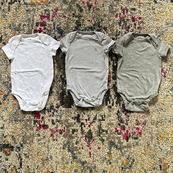 GAP One Pieces Nwot Gap Baby Set Of 3 Solid Stripe Polka Dot Short
